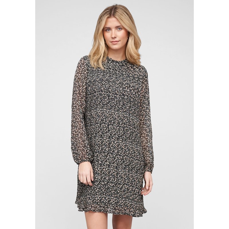 VILA VICERSIA L/S PLISSE MIDI DRESS