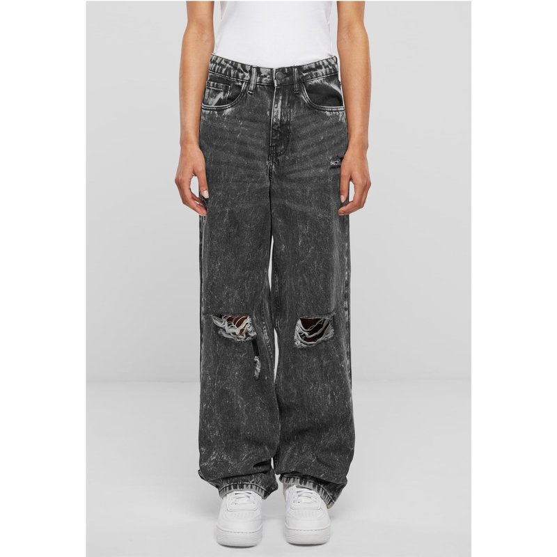 Urban Classics Ladies Distressed 90's Wide Leg Denim Pants