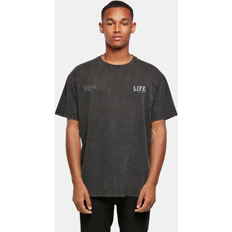 Merchcode Life Acid Washed Oversized Tee