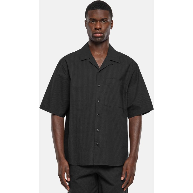 Urban Classics Relaxed Seersucker Short Sleeve Shirt