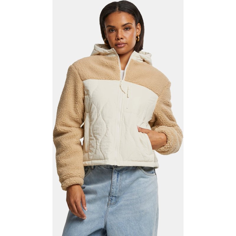 Urban Classics Ladies Sherpa Crinkle Nylon Mix Übergangsjacke