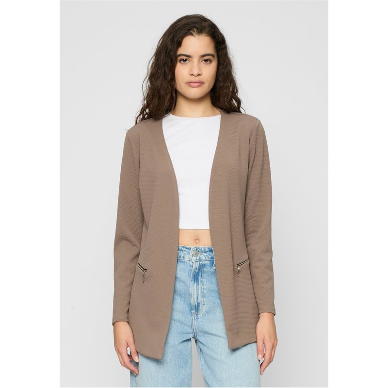 Cloud5ive Damen Blazer mit 2-Zip-Pockets u. Strukturstoff