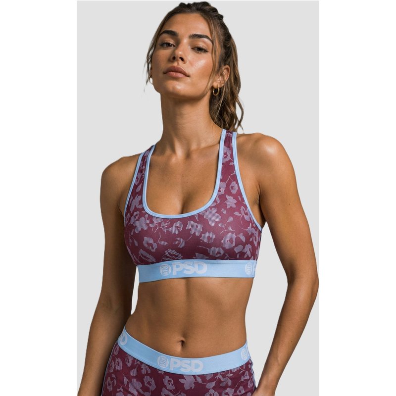 PSD HALFTONE BLOOM SPORTS BRA