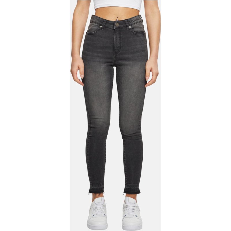 Urban Classics Ladies Skinny High Waist Open Hem Jeans