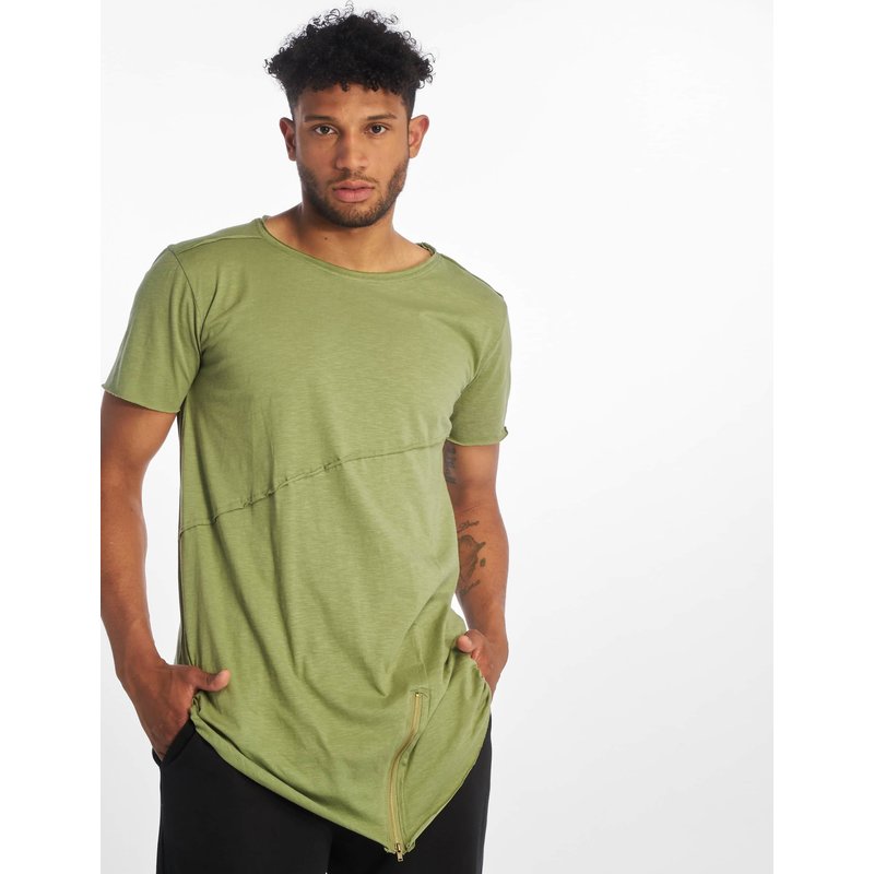 Urban Classics Long Open Edge Front Zip Tee