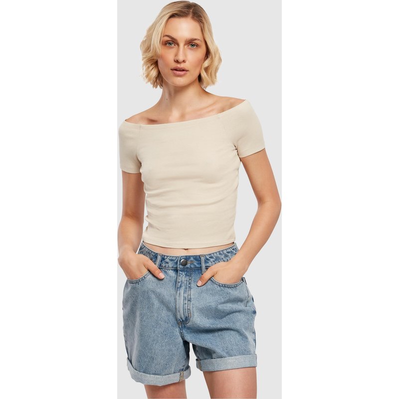 Urban Classics Ladies Off Shoulder Rib Tee