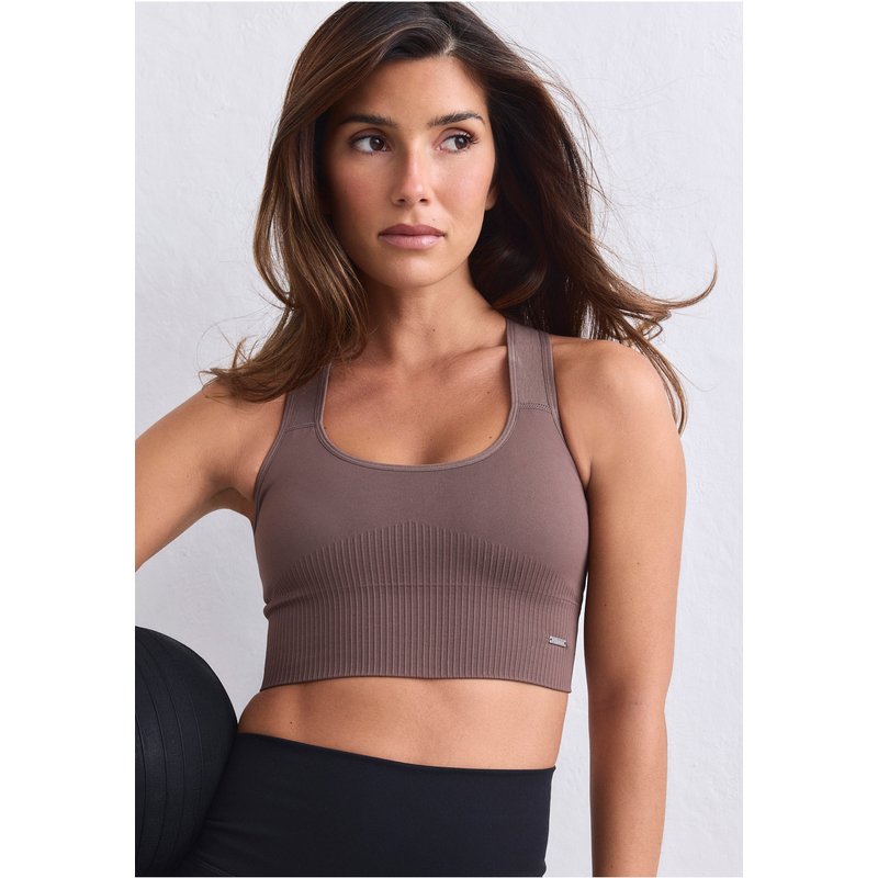 aimn High Support Ribbed Bra