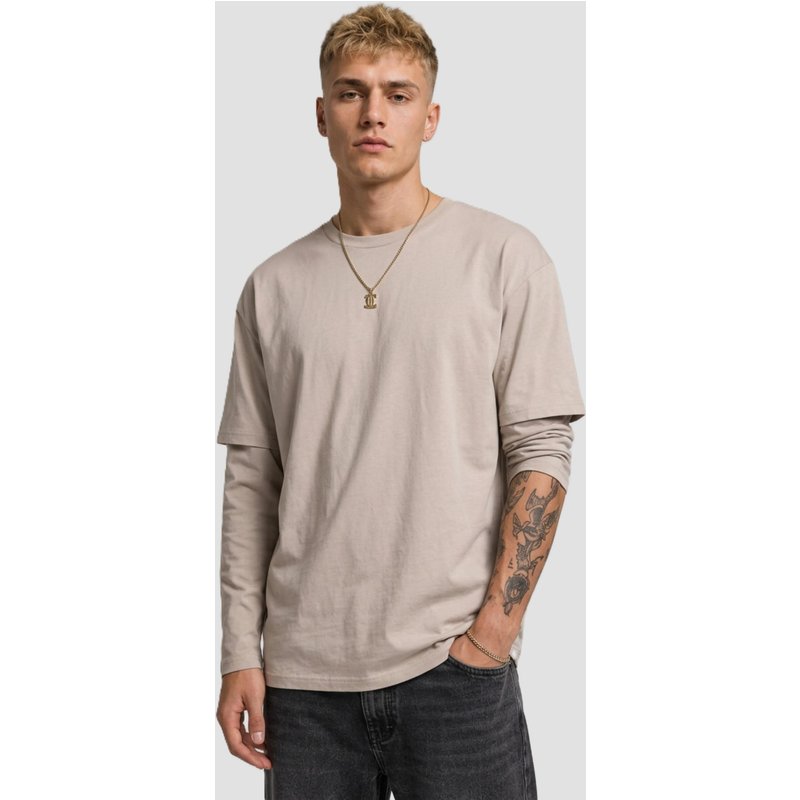 Urban Classics Oversized Shaped Double Layer LS Tee