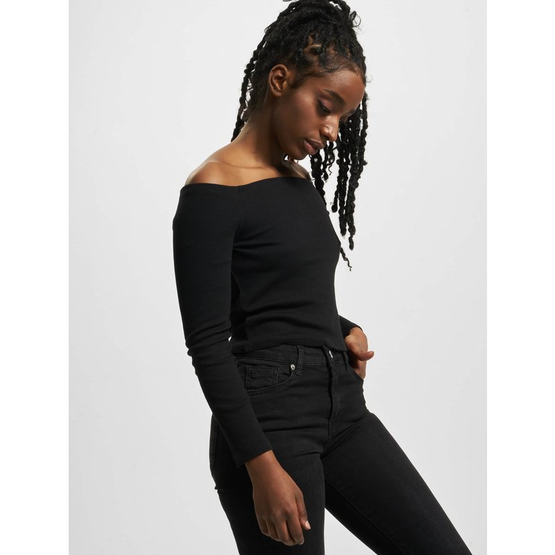Urban Classics Ladies Off Shoulder Rib Longsleeve
