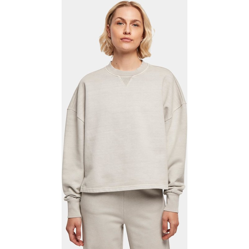 Urban Classics Ladies Heavy Terry Garment Dye Crewneck