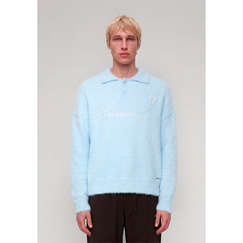 Hummel Script Logo Knit Polo Sweater