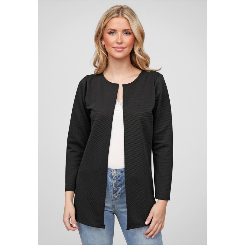 Cloud5ive Damen Strickjacke offener ribbed Cardigan