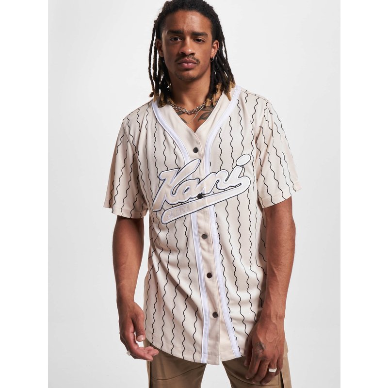 Karl Kani KK Varsity Ziczac Pinstripe Baseball Shirt