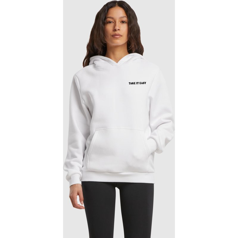 Miss Tee Take It Easy Flowers Ladies Fluffy Hoody