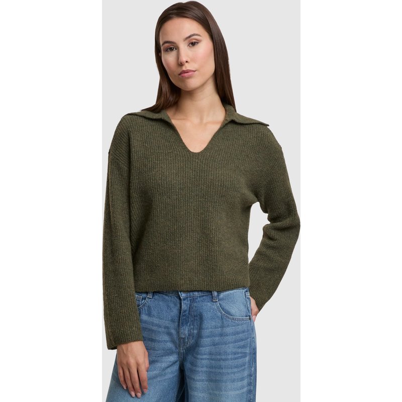 Noisy May NMNELLA L/S POLO WIDE SLEEVE KNIT FWD DD