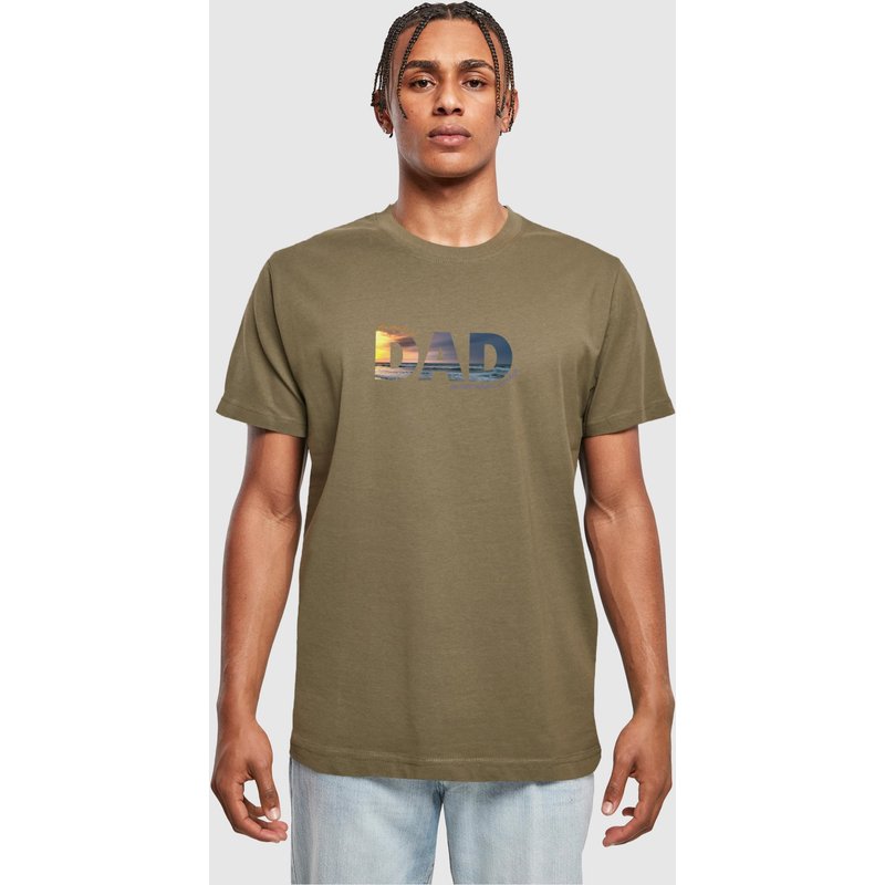 Merchcode POD For The Best Dad T-Shirt Round Neck