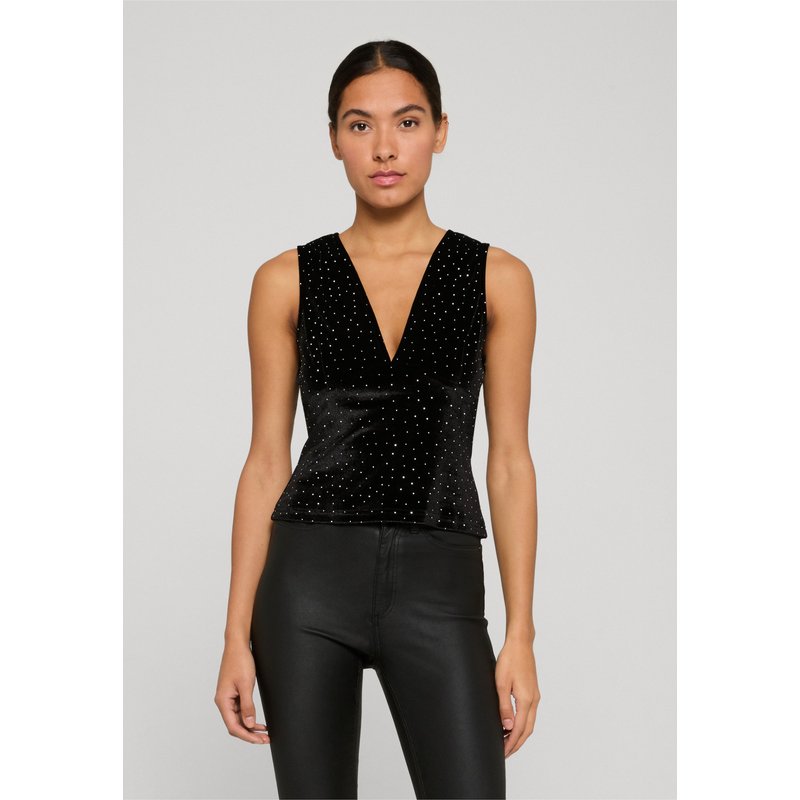 Noisy May NMCAINS V-NECK VELVET STONE VEST