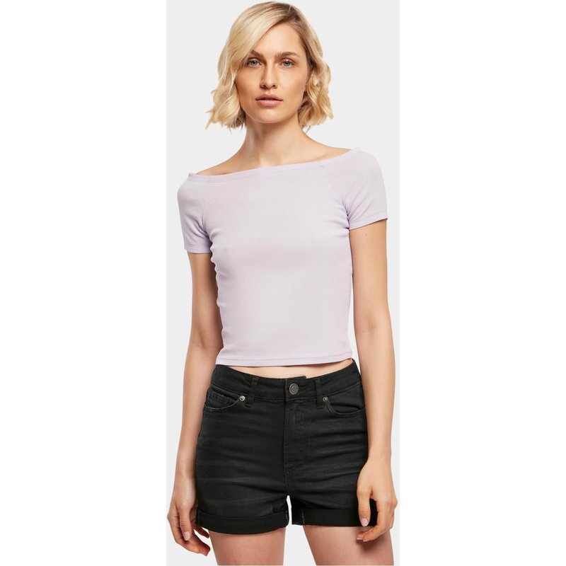 Urban Classics Ladies Off Shoulder Rib Tee