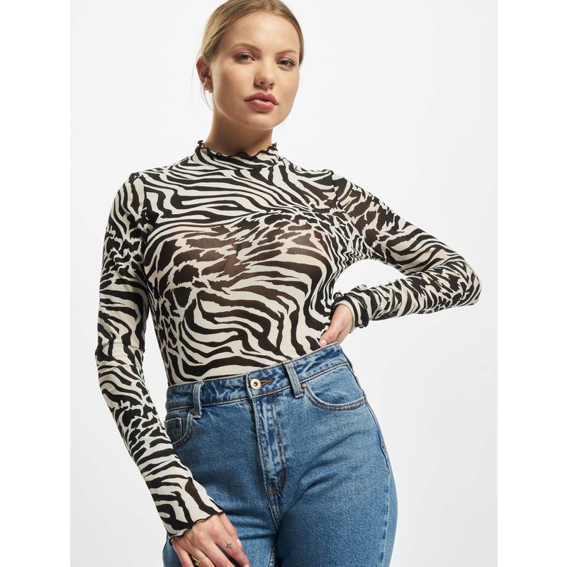 Urban Classics Ladies AOP Mesh Turtleneck Longsleeve