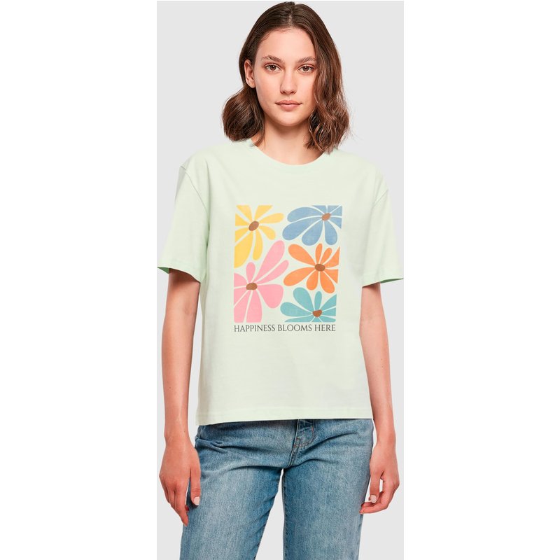 Merchcode Ladies Happiness Blooms Here Tee