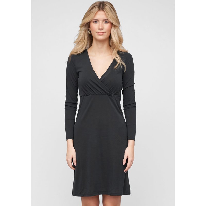 VILA VIMODALA L/S WRAP MIDI DRESS/SU - NOOS