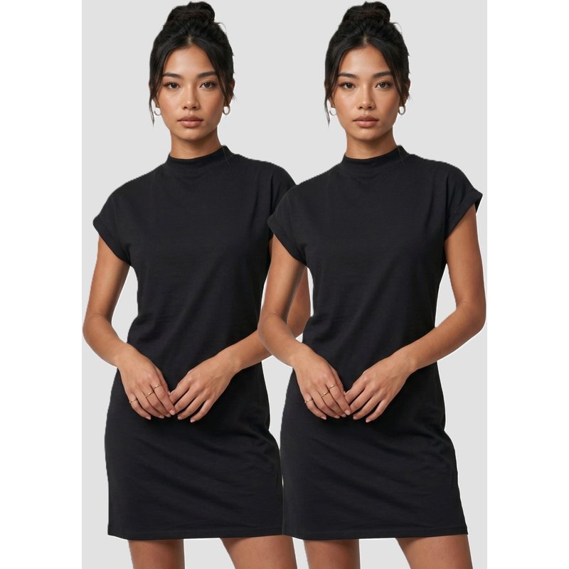 Urban Classics Ladies Turtle Extended Shoulder Dress 2-Pack