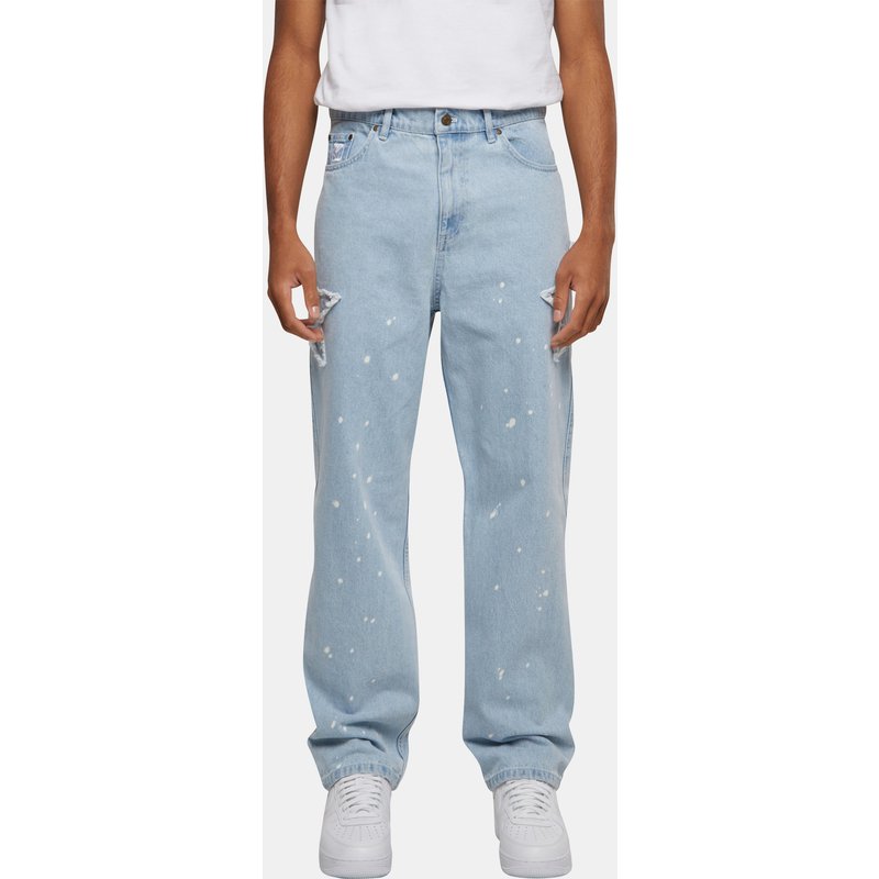 Karl Kani Og Five Pocket Paintsplatter Denim Bleached Jeans Baggy