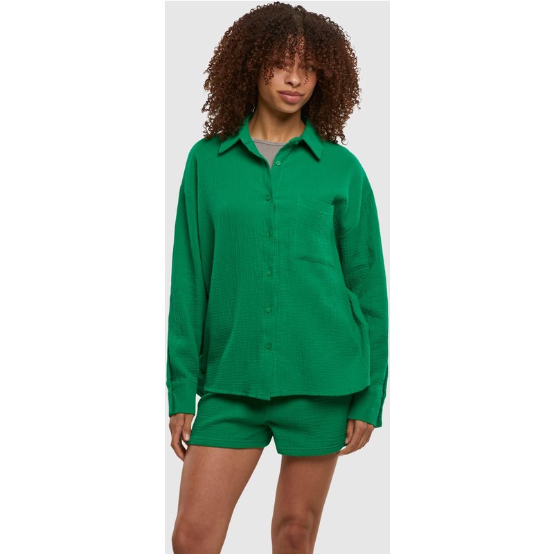 Urban Classics Ladies Oversized Musselin Blouse