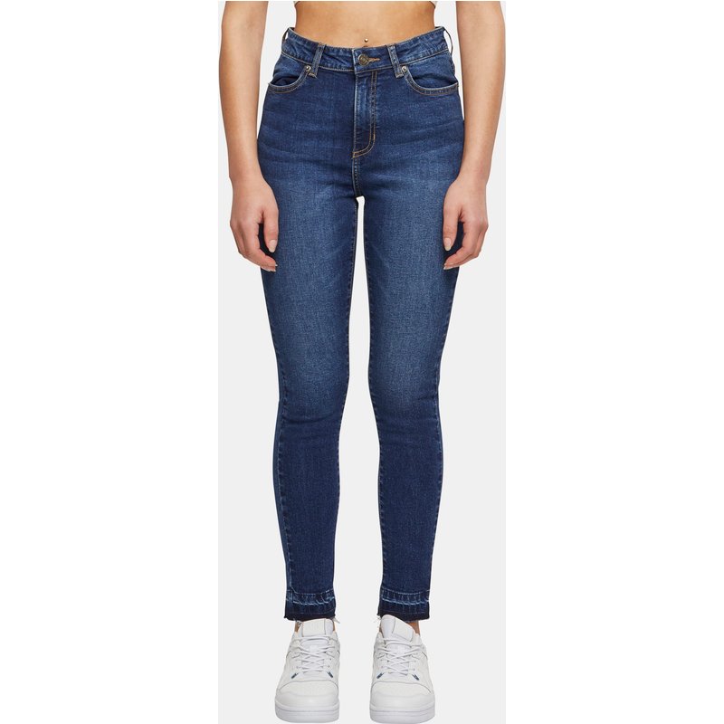 Urban Classics Ladies Skinny High Waist Open Hem Jeans