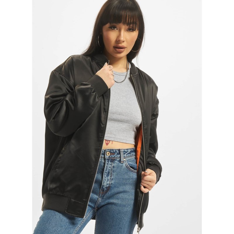 Urban Classics Ladies Oversized Satin Bomber Jacket