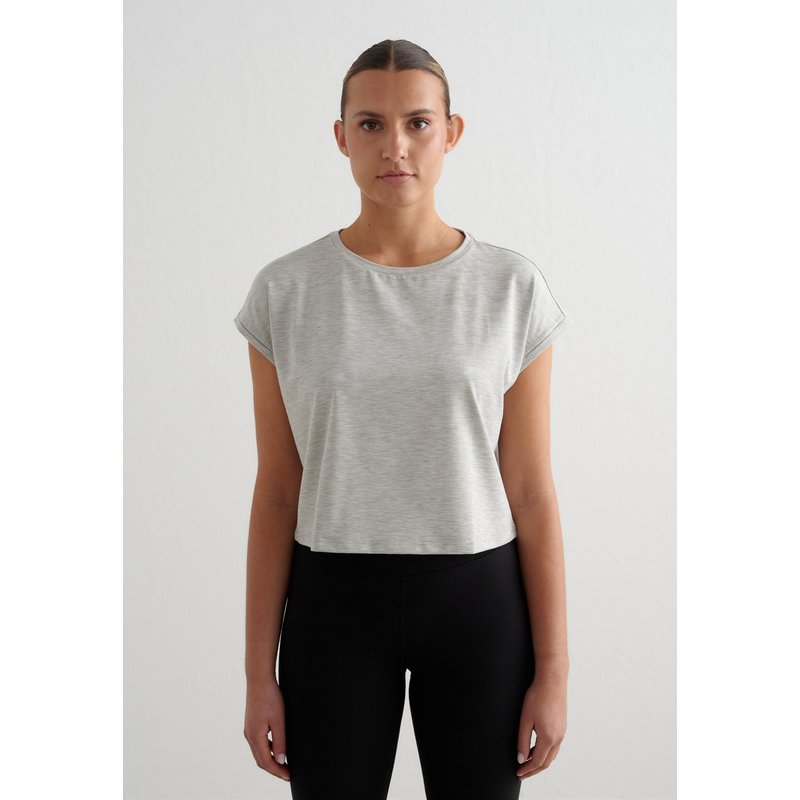 aimn Soft Basic Roll Sleeve Top
