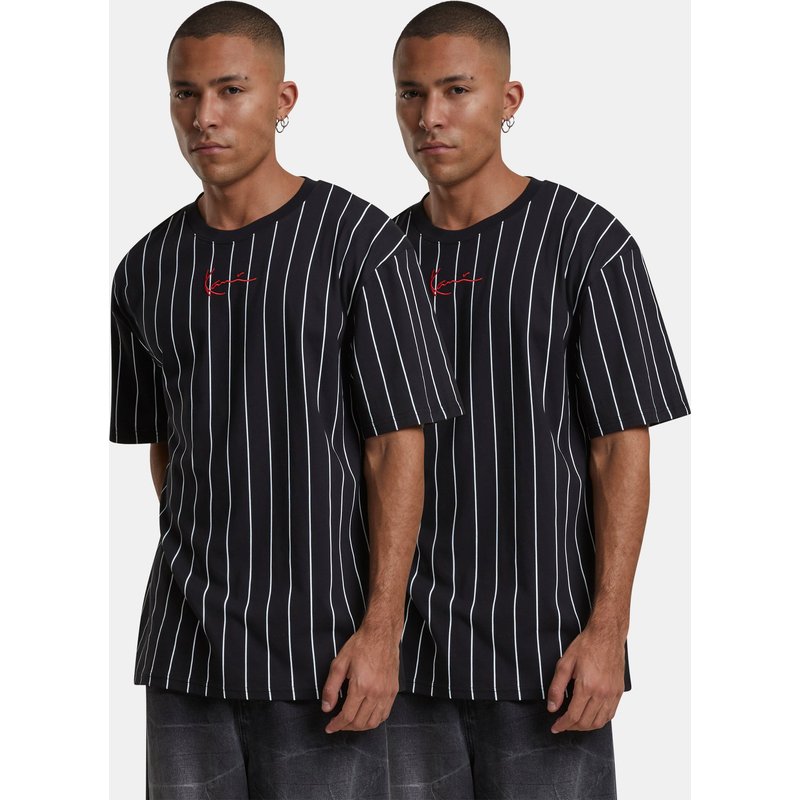 Karl Kani Small Signature Essential 2 Pack pinstripe T-Shirt