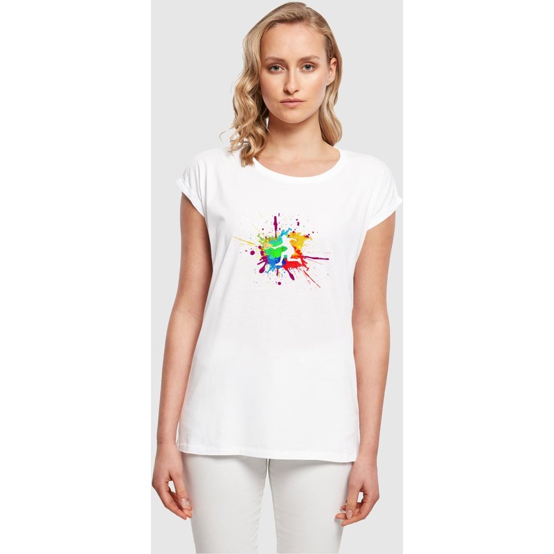 Merchcode Ladies Color Splash Player Extended Shoulder Tee