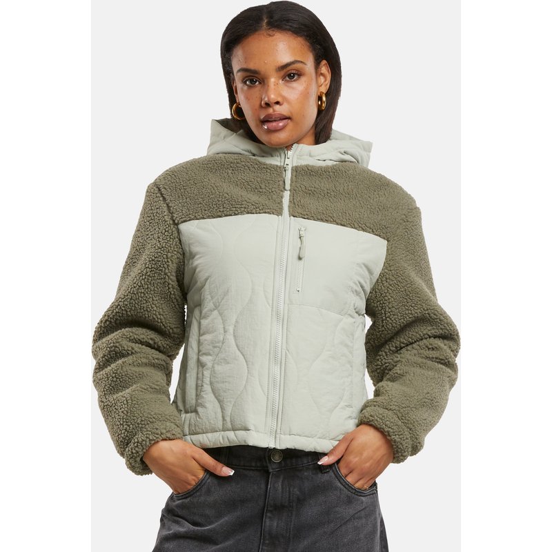 Urban Classics Ladies Sherpa Crinkle Nylon Mix Übergangsjacke