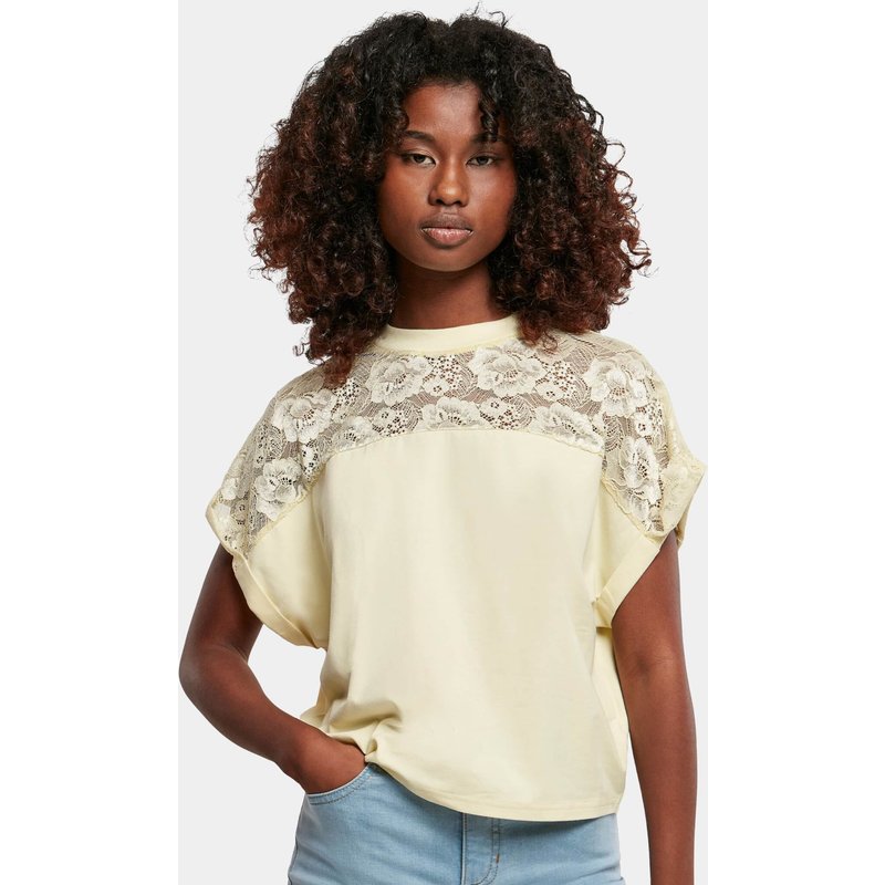 Urban Classics Ladies Short Oversized Lace Tee