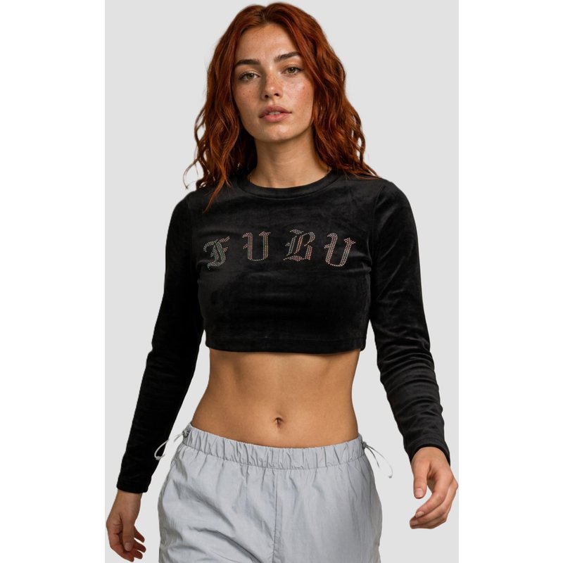 Fubu Old English Rhinestone Velours Longsleeve