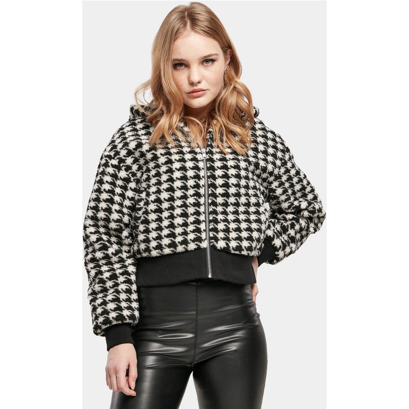 Urban Classics Ladies Short Oversized AOP Sherpa Jacket