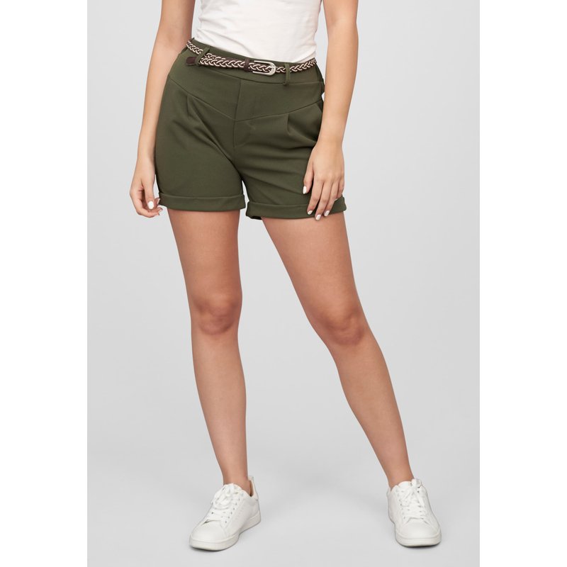 Cloud5ive Scuba Crepe Short mit Umschlag 2-Pockets inkl Flechtgürtel