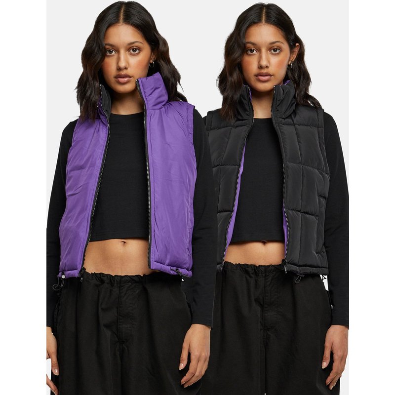 Urban Classics Ladies Reversible Cropped Puffer Vest