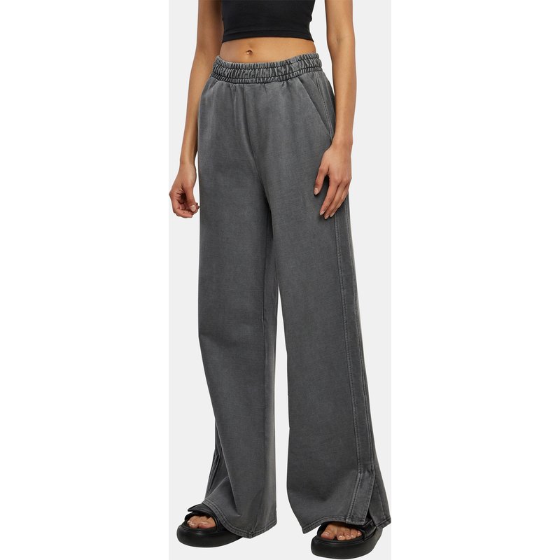 Urban Classics Ladies Heavy Terry Garment Dye Slit Pants