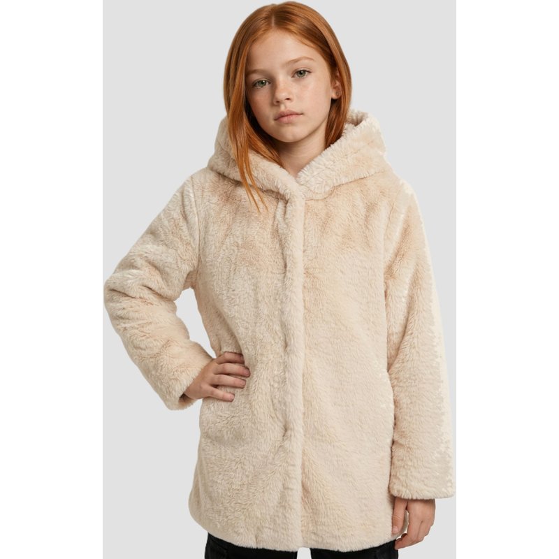 Urban Classics Girls Hooded Teddy Coat