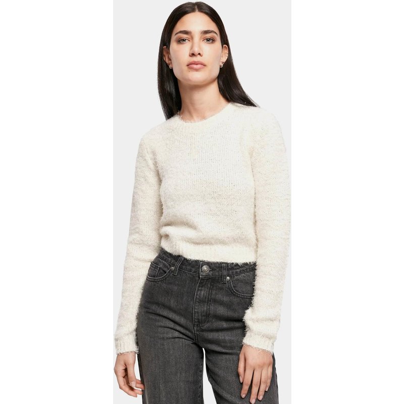 Urban Classics Ladies Cropped Feather Sweater