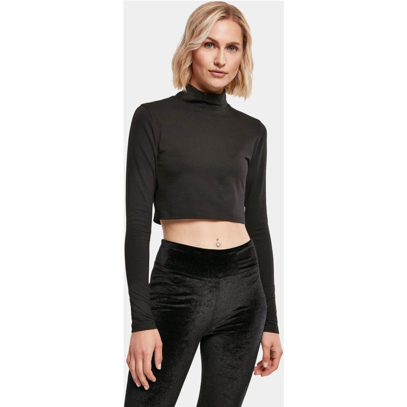 Urban Classics Ladies Essentials Cropped Turtelneck Longsleeve