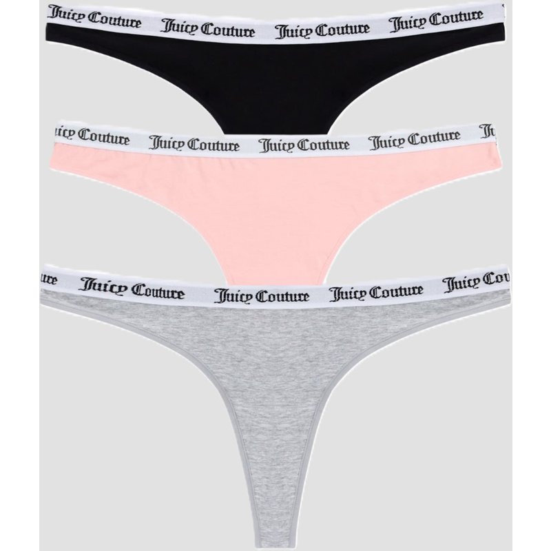Juicy Couture DANA COTTON THONG MULTIPACKS X3