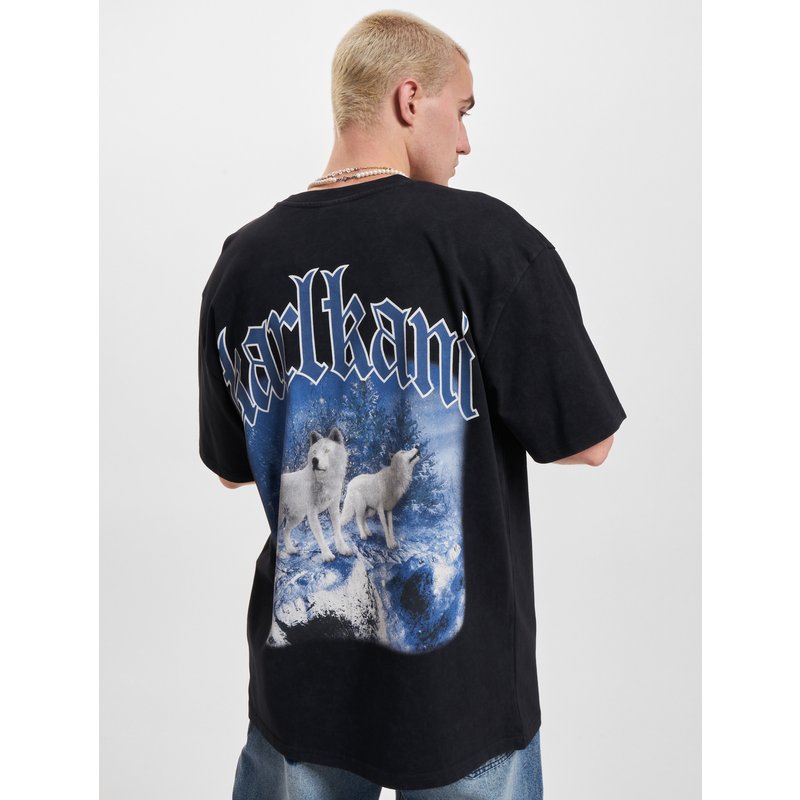 Karl Kani Small Signature Washed Heavy Jerse Wolf T-Shirt