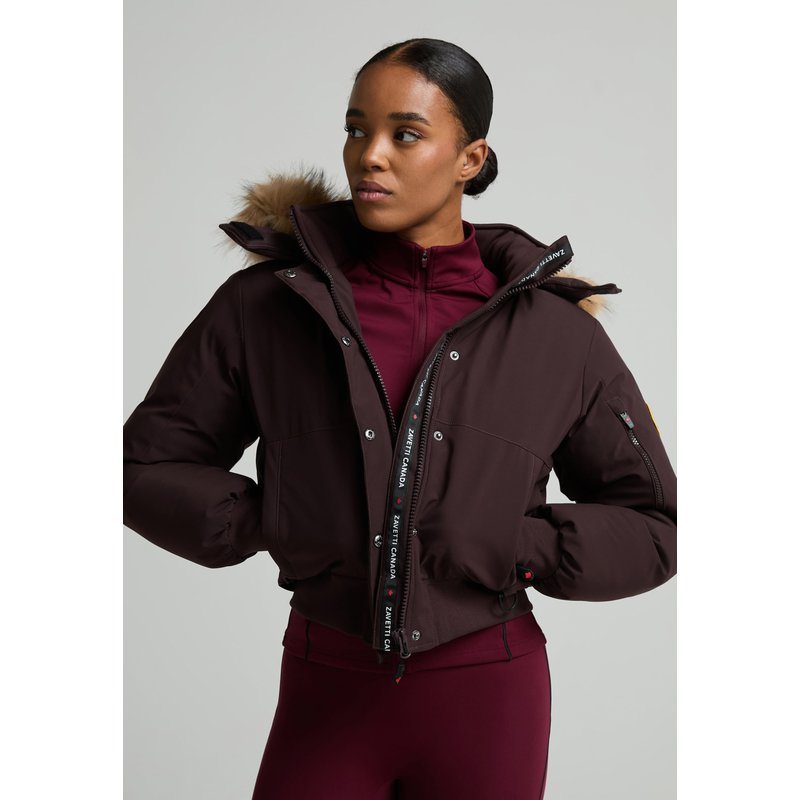 Zavetti Canada W OLIVIA HOODED BOMBER JACKET