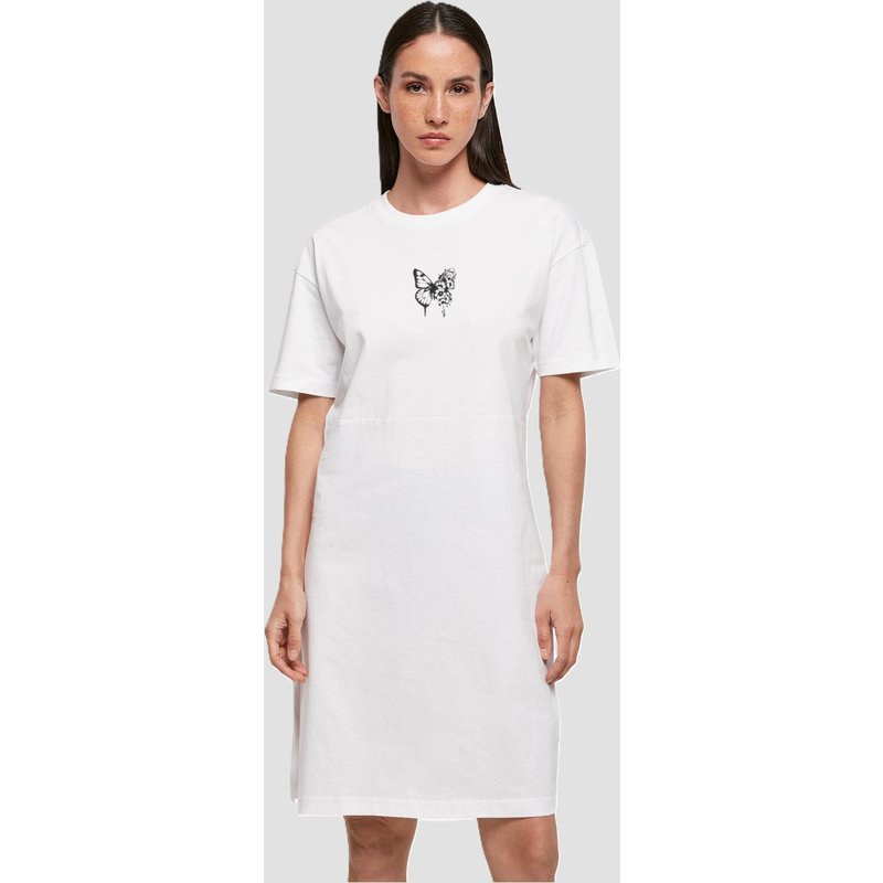 Merchcode Ladies Flowers Bloom Oversized Slit Tee Dress