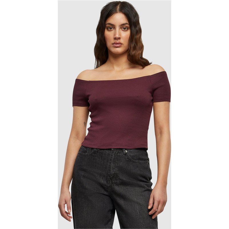 Urban Classics Ladies Off Shoulder Rib Tee