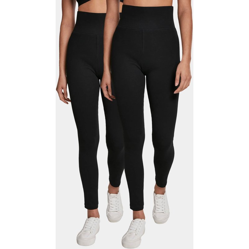 Urban Classics Ladies High Waist Jersey Leggings 2-Pack