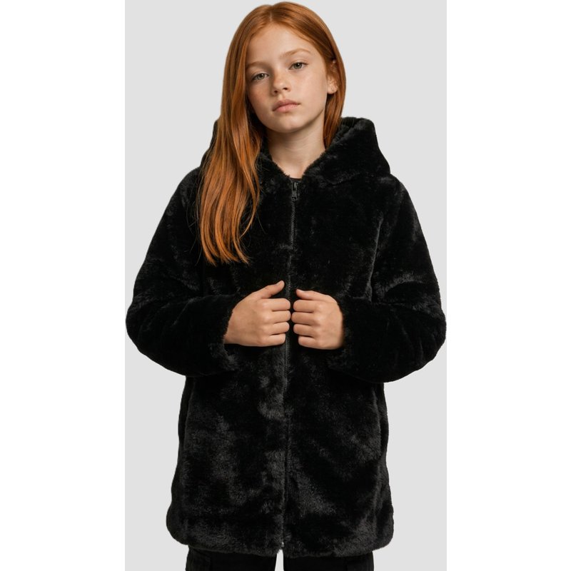 Urban Classics Girls Hooded Teddy Coat